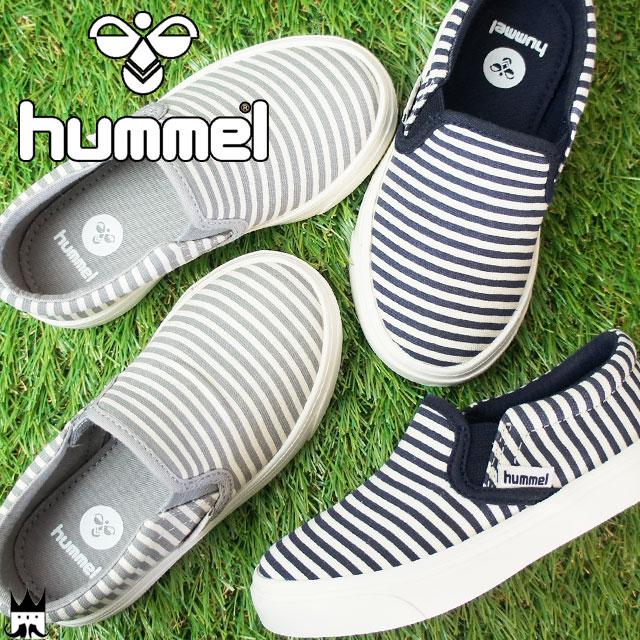 ヒュンメル hummel スリップ-オン ストライプス ジュニア 64-544 男の子 女の子 子供靴 キッズ ジュニア スリッポン ■商品説明7666(PEACOAT)1100(ALLOY)デンマー