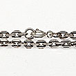 【幅3mm前後 アングルチェーン シルバーチェーン c0065-50】チェーンc0065長さ50cm幅3mm重さ10.2g