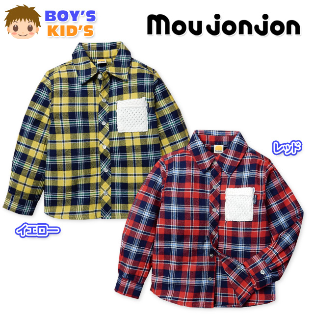 [コメント]ざっくりニット生地の胸ポケットが可愛いMoujonjonチェック柄シャツ&star;秋冬シーズンにぴったりな色合い & 素材感♪カジュアルコーデには欠かせないオシャレアイテ