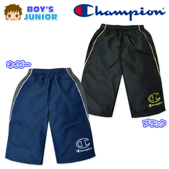 【送料無料】子供服 男の子 ハーフ パンツ Champion チャンピオン ボトム ライン ロゴプリント ドローコード 男児 ジュニア 【メール便対