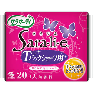 【発売元・製造元】小林製薬（株）【商品詳細】●Tバックの形にピッタリ合う！●天然コットン100％の表面シート カブレにくく、やさしい肌ざわり。敏感な肌にも安心なふんわりコットン素材です。接着剤を使用し