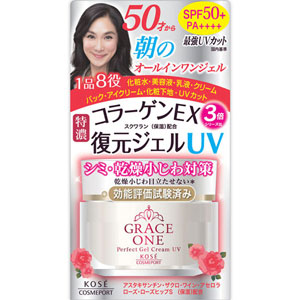 【発売元・製造元】コーセーコスメポート（株）【商品詳細】●シミ・乾燥小じわ対策ができる復元オールインワンジェルUVです。●UVカット成分が濃密ヴェールを形成し、日中の紫外線を強力にカットします。●美容