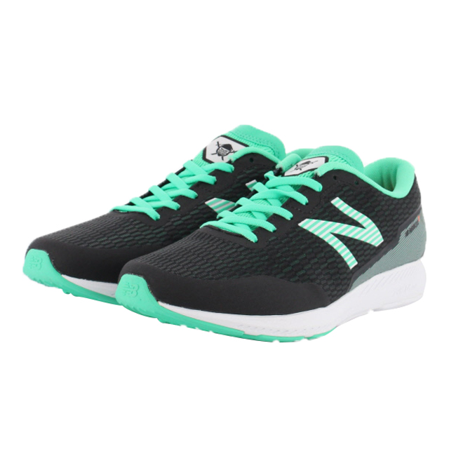 ニューバランス ◇記録向上を目指すアスリートや部活生向けのNB HANZO T ■アルペンカラー(メーカーカラー):エメラルドグリーン×ブラック(E2) ■甲材(アッパー):メッシュ/Wラッセルメッシ