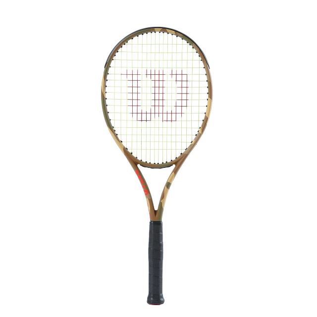 ウイルソン バーン 100LS カモフラージュ (WRT7412201) 硬式テニス 未張りラケット: レッドブラウン×カーキ Wilson