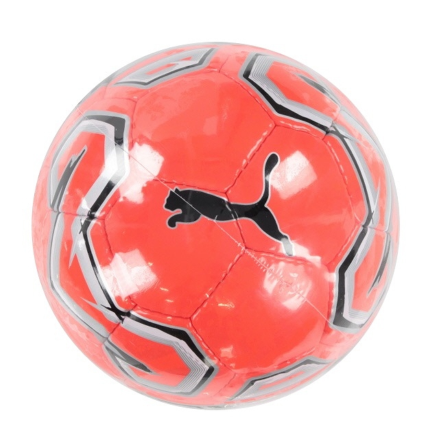 プーマ ◇グラフィックが特徴のハンドステッチフットサルボール ■カラー:04 ■チューブ素材:ブチルゴム ■素材:人工皮革(ポリウレタン) ■用途(コートサーフェス):インドア ■号数:4号球 ■製法
