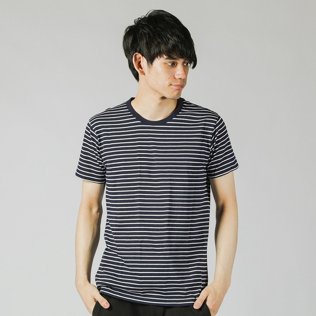イグニオ ◇クルーネックパックTシャツ ◇コンパクトコットン使用：紡績時に毛羽を内側に撚り込んで毛羽立ちを抑えた綿糸 ■カラー： ネイビー×ホワイト ■素材： 本体/ポリエステル65％ 綿 35％ 衿