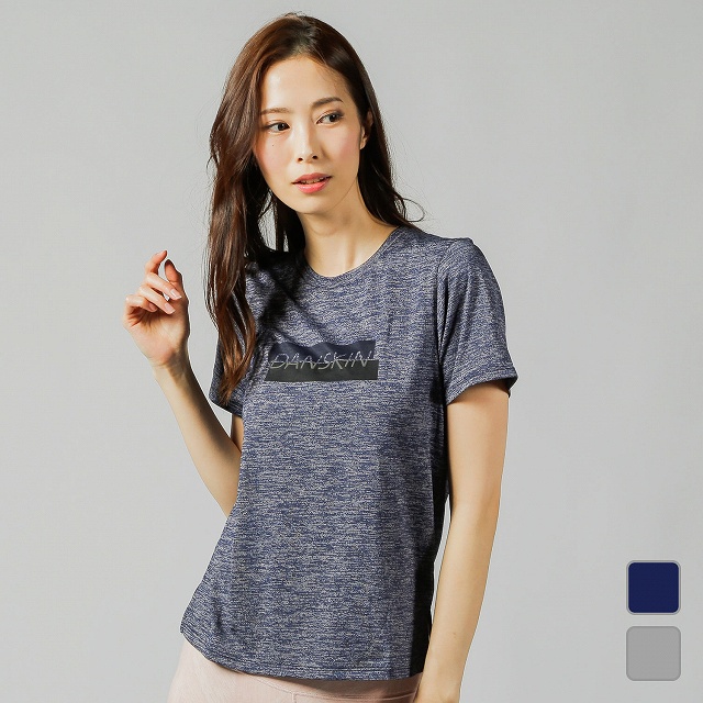 ダンスキン ◇ナイロン混のなめらかな風合いとミックスカラーがポイントのTシャツです。 ◇吸汗速乾、UVケア（UPF15-30、紫外線カット率85％以上）機能を備えた素材を使用。ナイロン混のなめらかな風