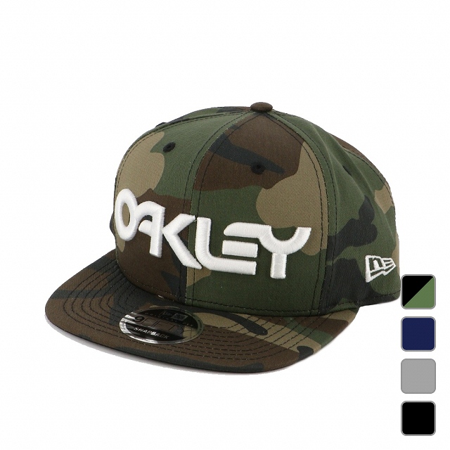 オークリー ◇フロントにロゴ刺繍を施したNew Era R 9FIFTY?スナップバックキャップ。バックアジャスターはスナップバック式。 ■アルペンカラー(メーカーカラー)： ネイビー(6AC) グレ