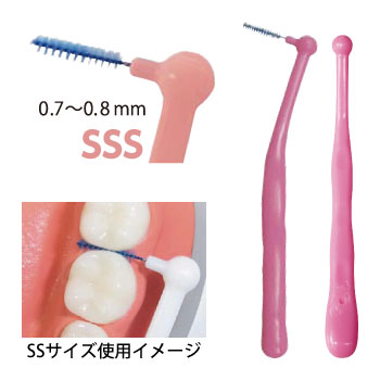 Ci PRO L字型歯間ブラシサイズバリエーションが豊富！ウレタンコーティングワイヤー採用。歯科医がこだわったハンドル形状でとっても使い易い！電子滅菌済みで１本毎にキャップがついていて衛生的です。全長
