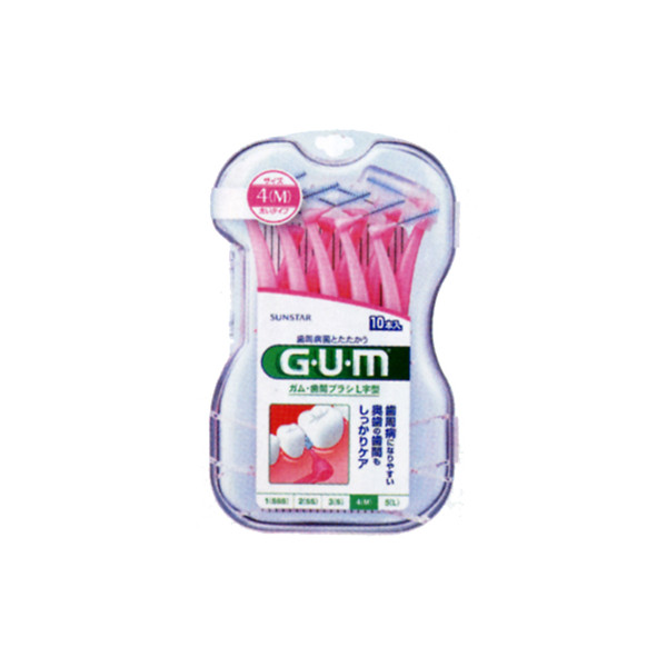 GUM(ガム) 歯間ブラシ L字型 (M) 10本入り