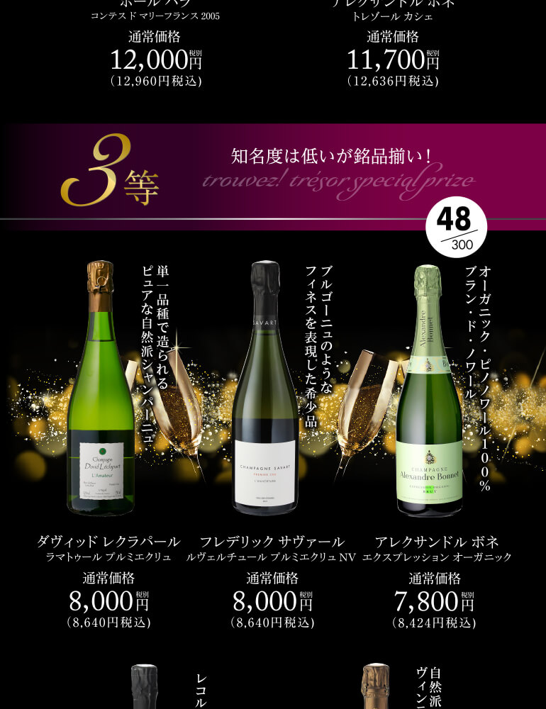 高級シャンパンを探せ!シャンパンくじ第13弾