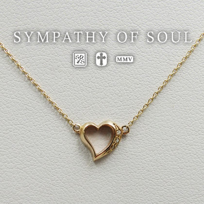 シンパシーオブソウル ゴールドネックレス レディース sympathy of soul ペンダント Open Heart - K10 リトルオープンハートネ (ネックレス レディース シンプル ゴール
